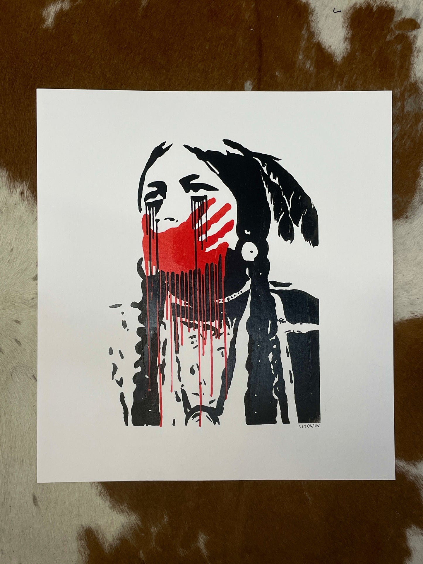 Hand Silk-Screened "Protect The Sacred" Original